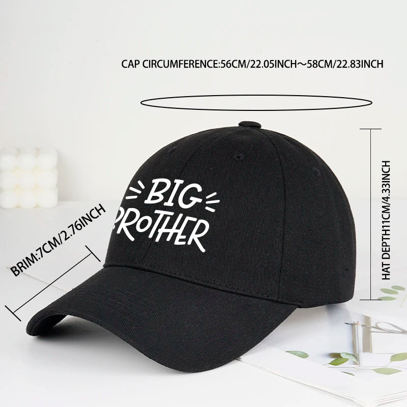 Coolwind BIG BROTHER Letter Print Soft-Peak Baseball Cap