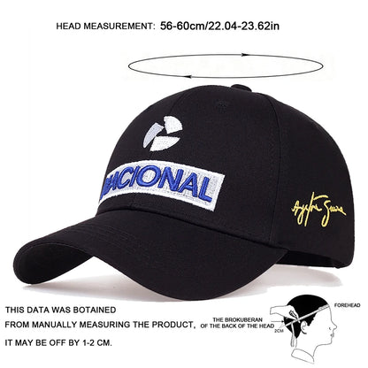 Unisex NACIONAL Letter Embroidery Baseball Caps Sunscreen Hat Sports Golf Cap