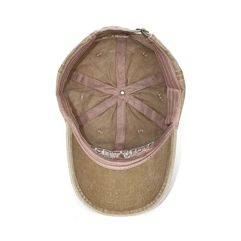 New York Washed Cotton Baseball Cap Hats For Women Men