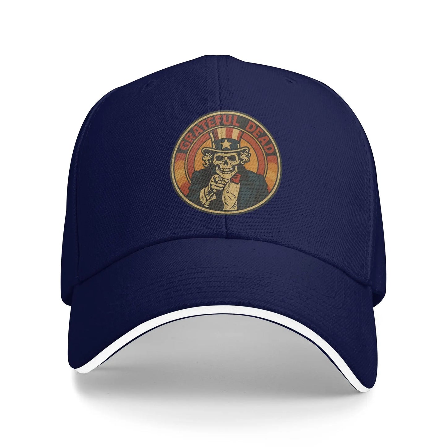 Uncle Sam Skeleton Sun Baseball Cap