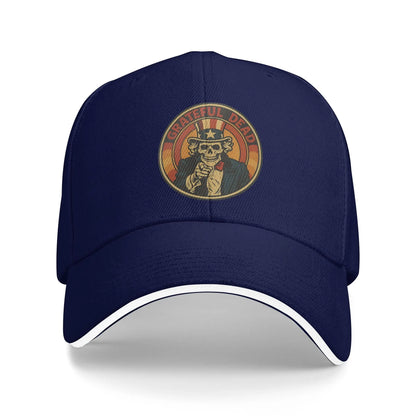 Uncle Sam Skeleton Sun Baseball Cap