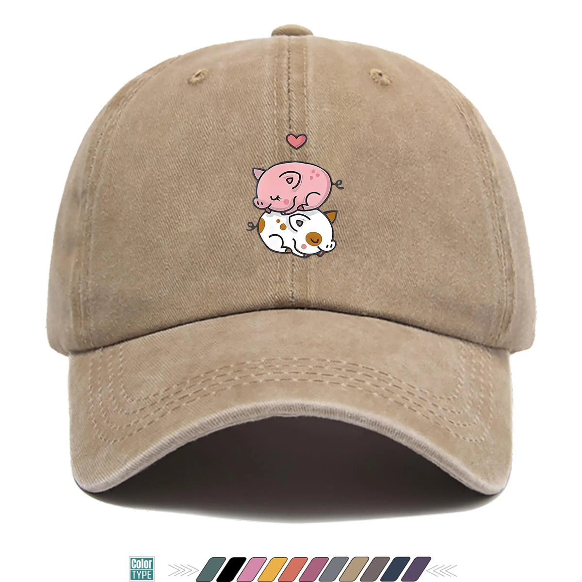 Cute Pig Print Baseball Cap