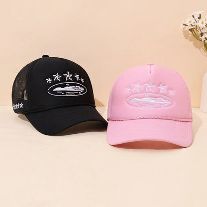 Fashionable Embroidered Baseball Hat Five Star Color