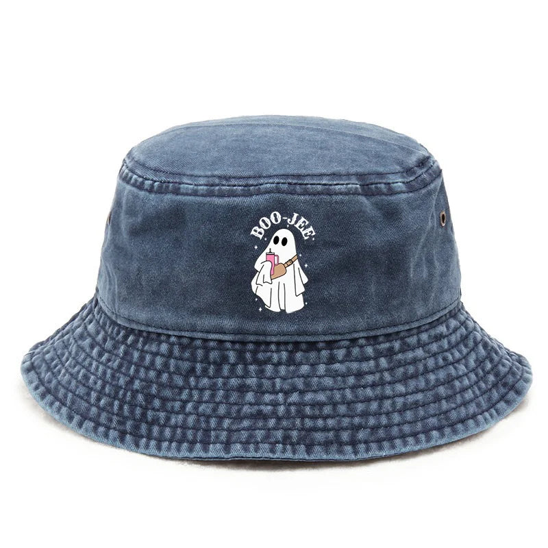 Halloween Themed BOO-JEE Print Hat Bucket Hat
