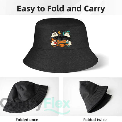 Cute Halloween Teacher Ghost Reading Fisherman Hat Bucket Hat