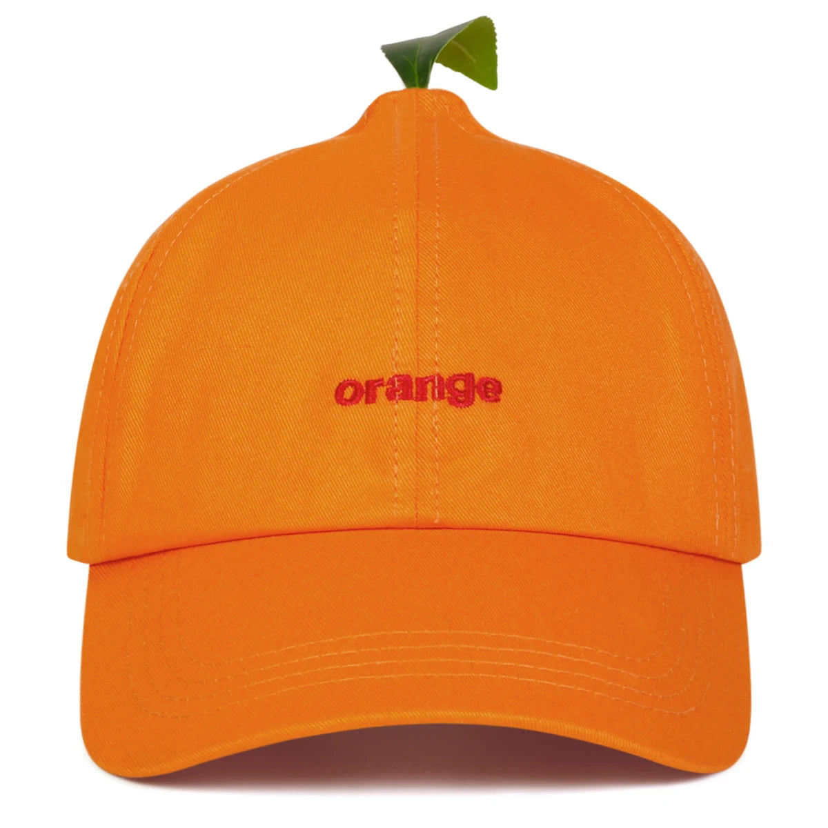Unisex Orange Letter Embroidery Baseball Caps Spring Autumn