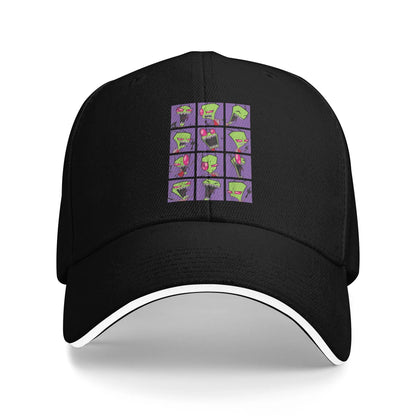 Invader Zim Riding Gir Baseball Caps