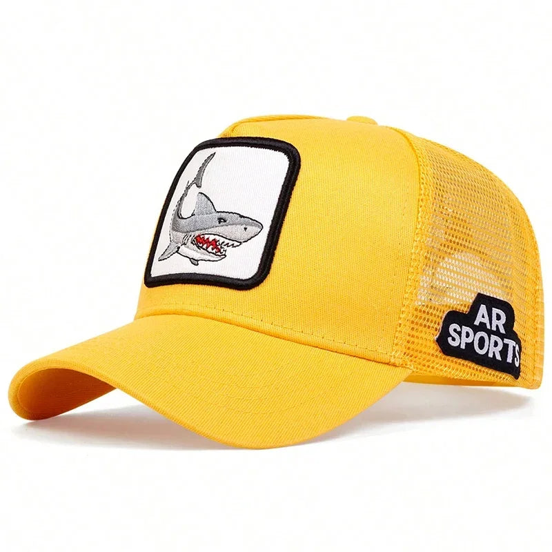Unisex Shark Patch Embroidery Baseball Caps