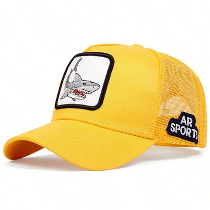 Unisex Shark Patch Embroidery Baseball Caps