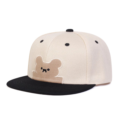 Children Little Bear Embroidery Baseball Caps Hip Hop Hats