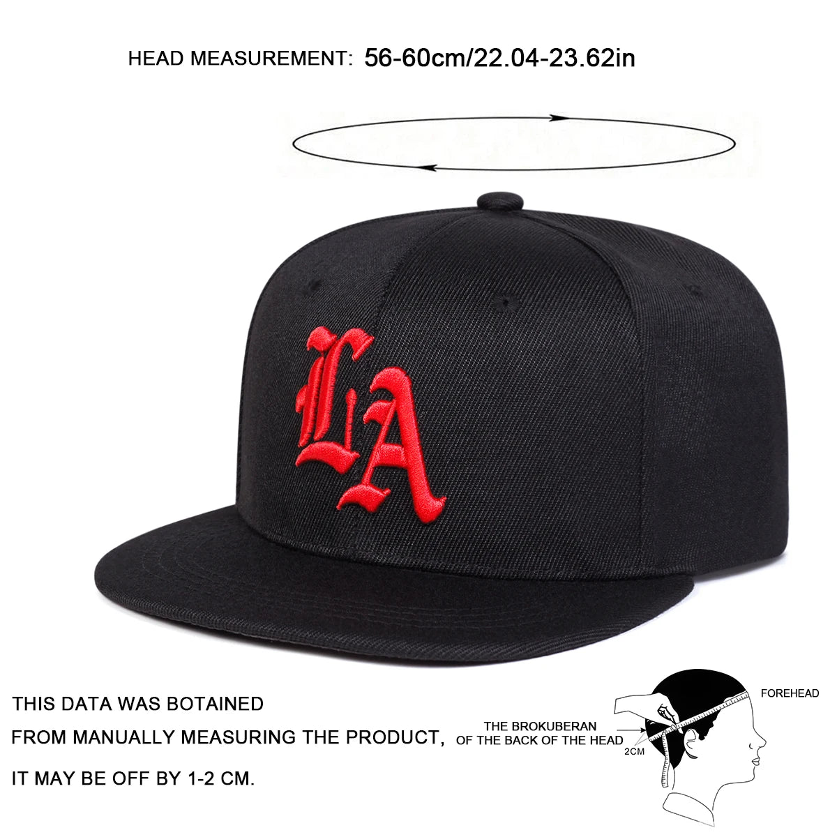 Unisex Gothic LA Embroidery Hip-hop Hats Spring and Autumn Outdoor