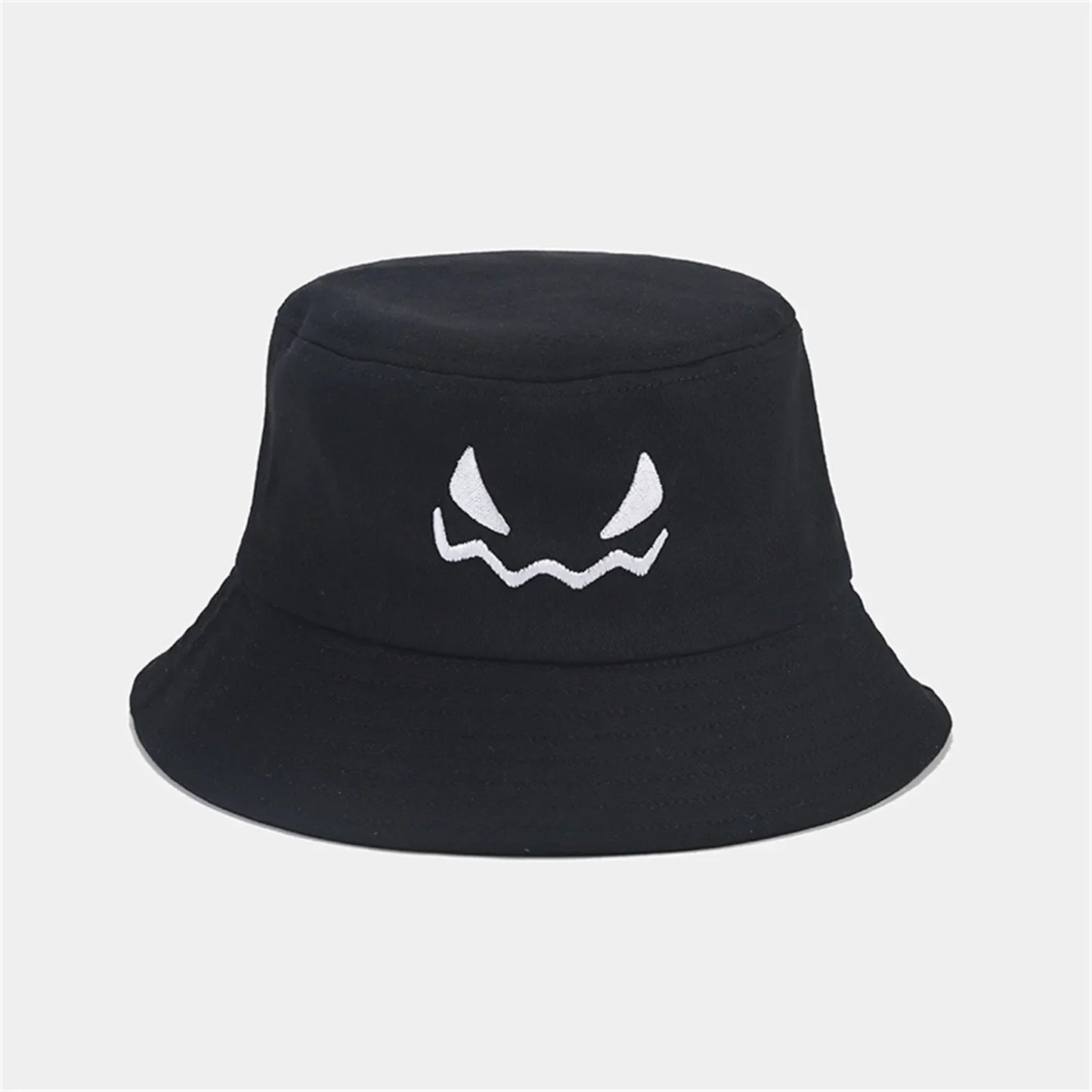 Halloween Pumpkin Embroidery Bucket Hat Double Sides