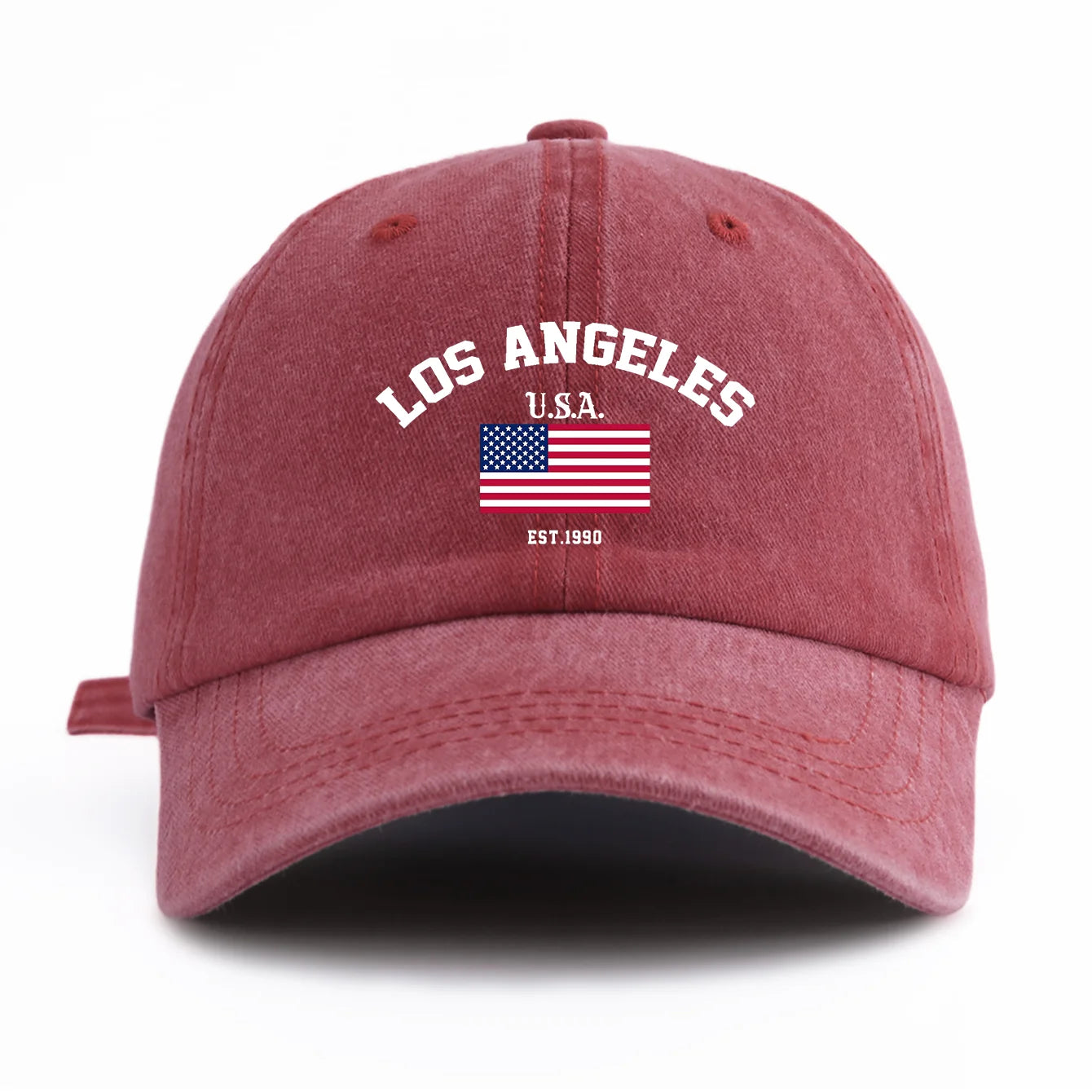 LOS ANGELES Print Washed Baseball Cap
