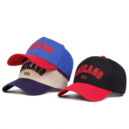 Unisex CHICAGO Letter Embroidery Baseball Caps Spring And Autumn