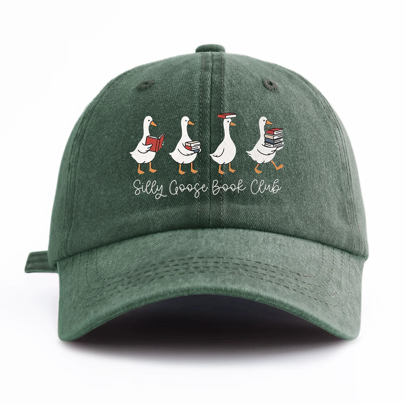 SILLY GOOSE Print Washed Baseball Cap For Adults