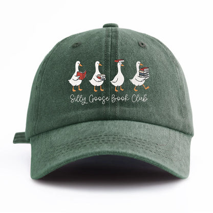 SILLY GOOSE Print Washed Baseball Cap For Adults
