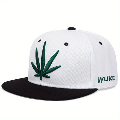 Spring Summer Maple Leaf Embroidery Baseball Cap Fashion Snapback Cap