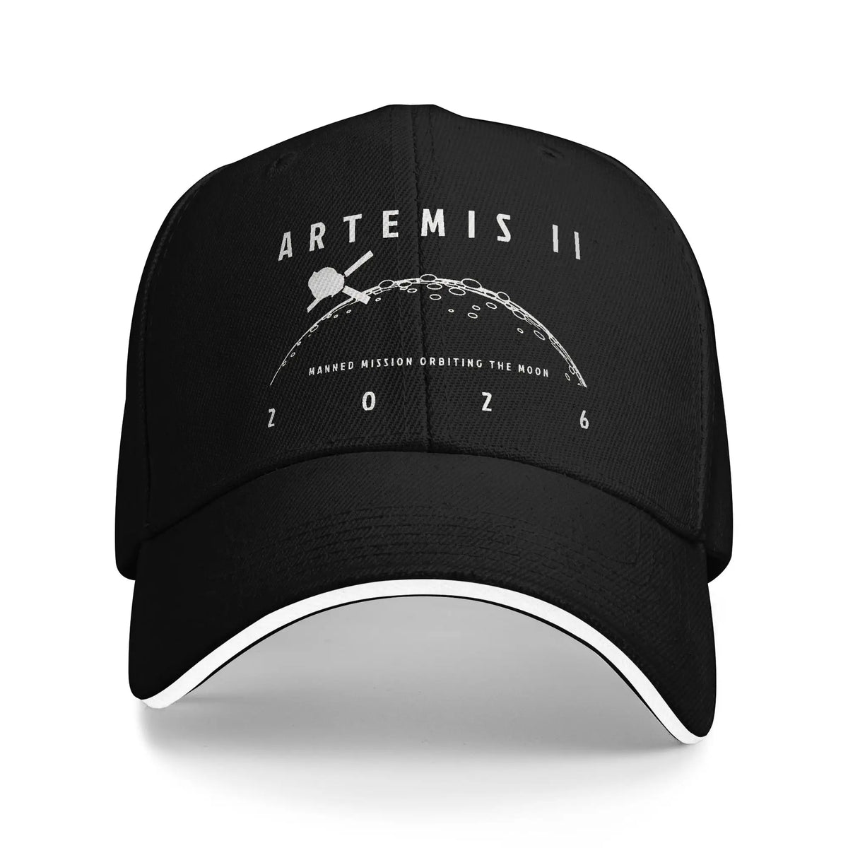 Artemis II 2026 Manned Mission Orion Orbiting The Moon Casual Baseball Cap