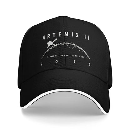 Artemis II 2026 Manned Mission Orion Orbiting The Moon Casual Baseball Cap