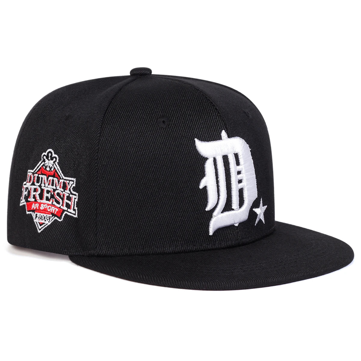 Unisex D Letter Side DUMMY FRESH Embroidery Hip-Hop Hats Snapback Caps Baseball Caps