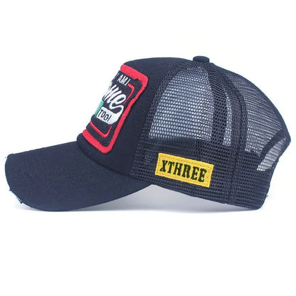 New Mesh Embroidery Letter Awesome Baseball Cap