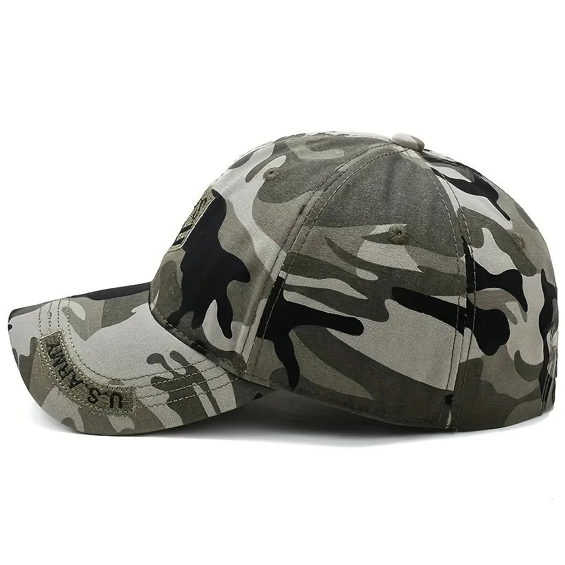 Outdoor Men's Camouflage Hat Trendy Embroidered Baseball Cap