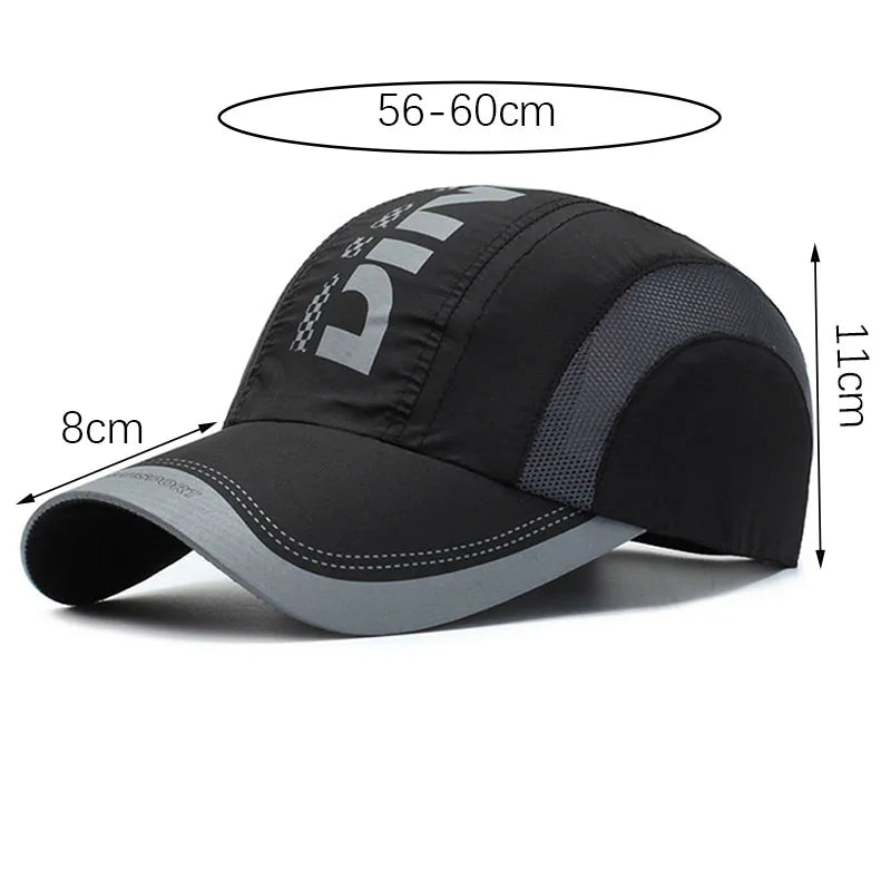 Summer Men Baseball Cap Sport Running Quick Drying Hat Man Women
