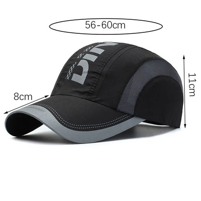 Summer Men Baseball Cap Sport Running Quick Drying Hat Man Women