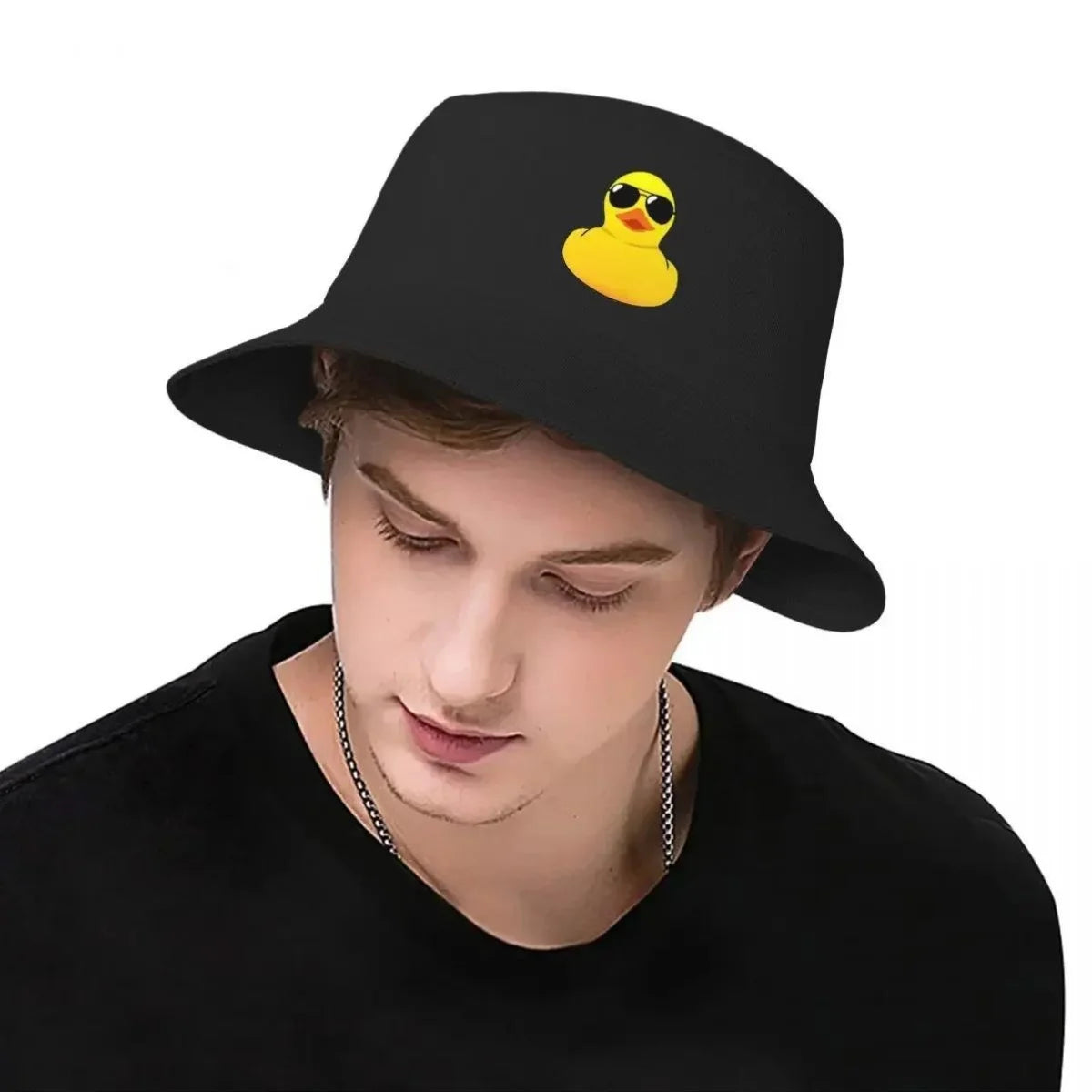 Cute Yellow Duck Print Bucket Hat For Men And Women