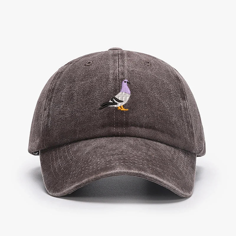 Embroidery Pigeon Design Spring vintage Baseball caps Men Women