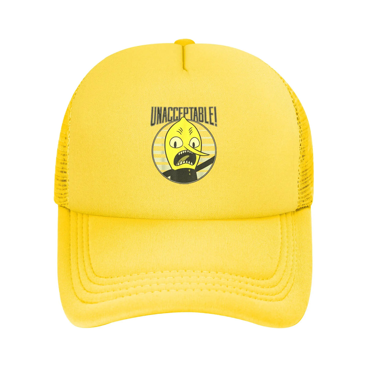 Adult Cartoon Lemongrab Trucker Cap Mesh Baseball Caps