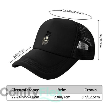 Time Is Money Graphic Oversized 2026 Mesh Baseball Cap