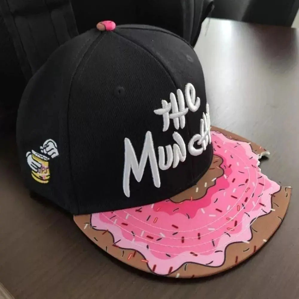 Fashion THE MUNCHIES Baseball Cap Embroidery Notched Donuts