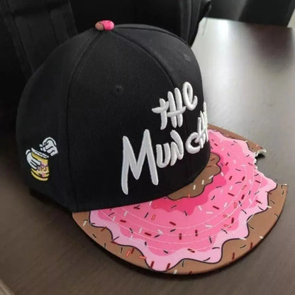 Fashion THE MUNCHIES Baseball Cap Embroidery Notched Donuts
