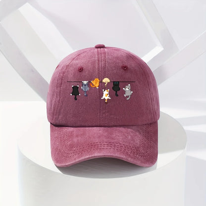 Super Cute Cat-Themed Baseball Cap