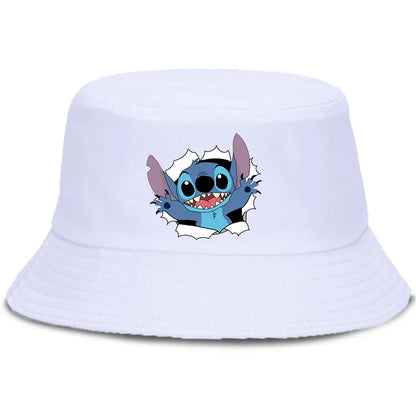 Lilo Stitch Cotton Foldable Bucket Hat Women Hat Boys Girls Fishing Hunting Cap