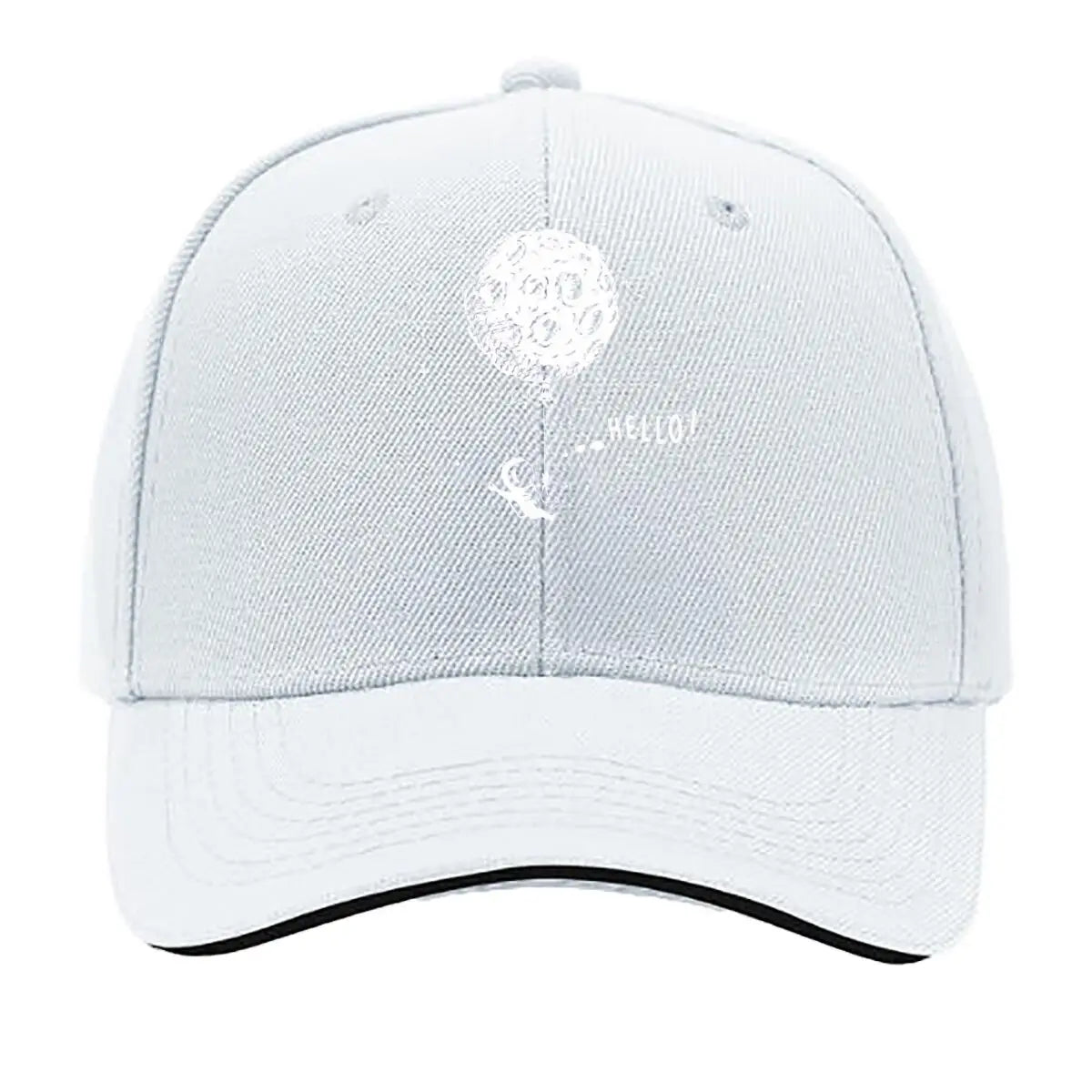 Space Themed Astronaut Moon Balloon Hello Sandwich Baseball Cap