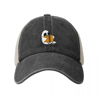 Booooks! Halloween Ghost Cowboy Mesh Baseball Cap Derby Hat Vintage Golf Women Men's