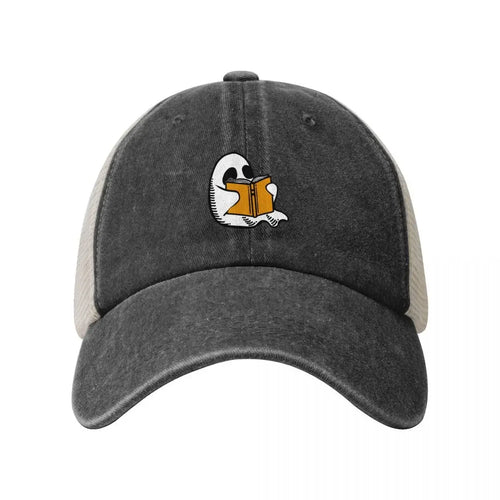 Booooks! Halloween Ghost Cowboy Mesh Baseball Cap Derby Hat Vintage Golf Women Men's