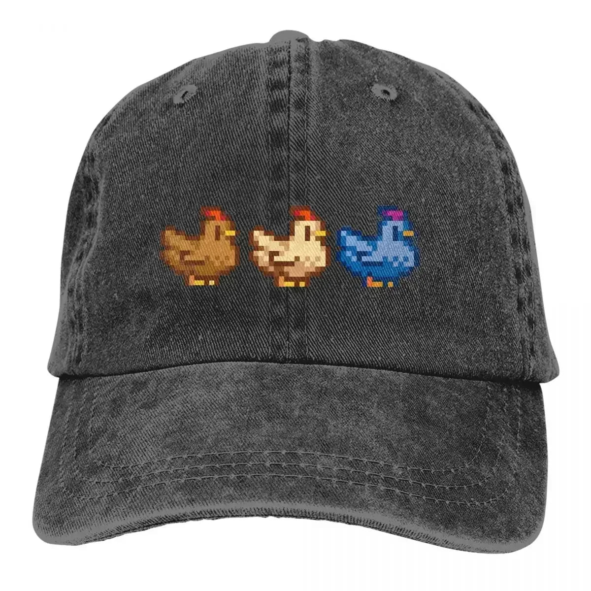 3 Chickens Baseball Cap Stardew Valley Game Abigail Sebastian Caps