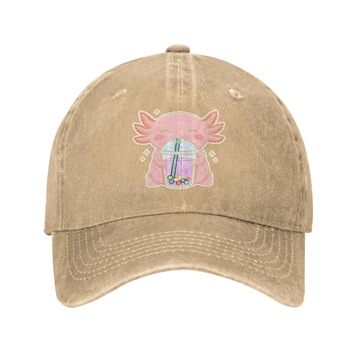 Axolotl Boba Tea Baseball Cap