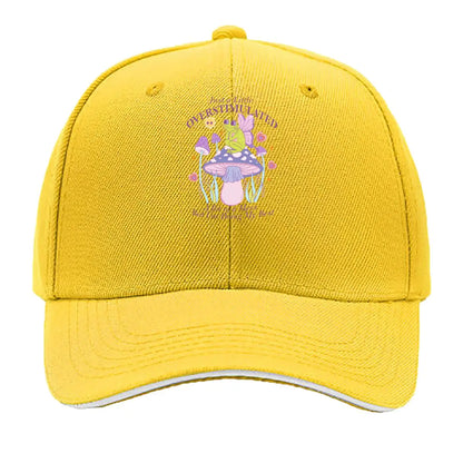 Just A Little Overstimulated Frog Mushroom Doing My Best Sandwich Baseball Cap