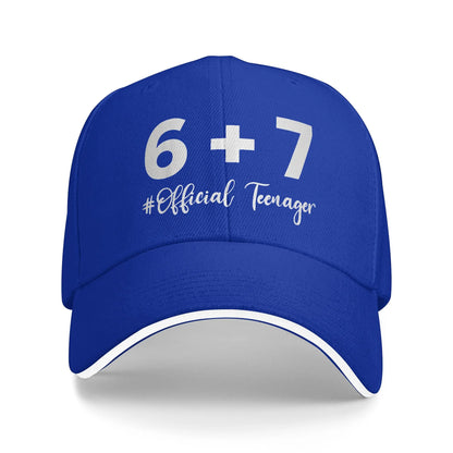 Summer Funny 13th Birthday Teenager 13 Year Old Baseball Cap