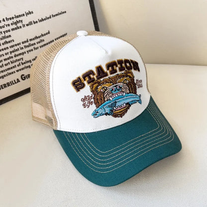 American Retro Baseball Cap Mesh Breathable UPF50+