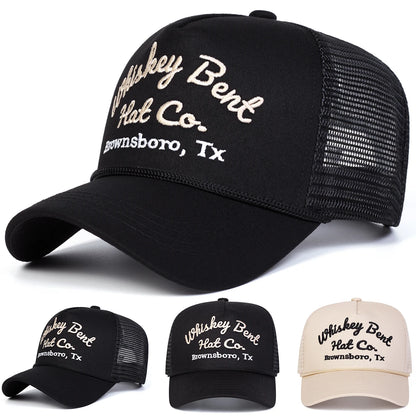Unisex WHISKEY Letter Embroidery Baseball Caps