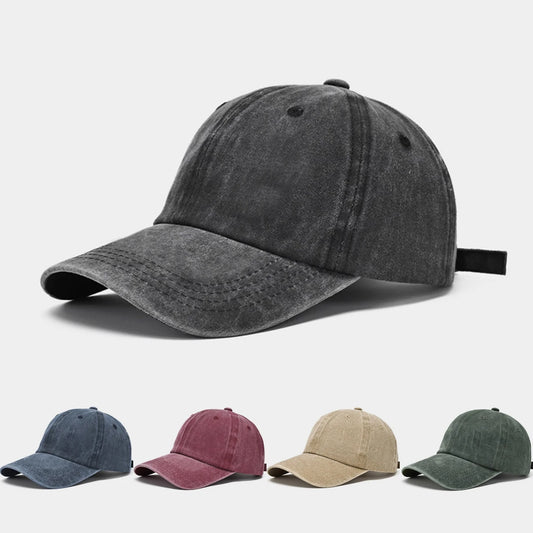 Hat Men's Washed Coated Baseball Cap Color Tile Korean Version