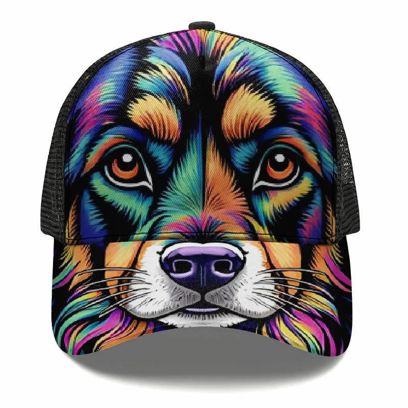 Atlas Mountain Dog Aidi Custom Flat Brim Cap Sun Hat Baseball Hat
