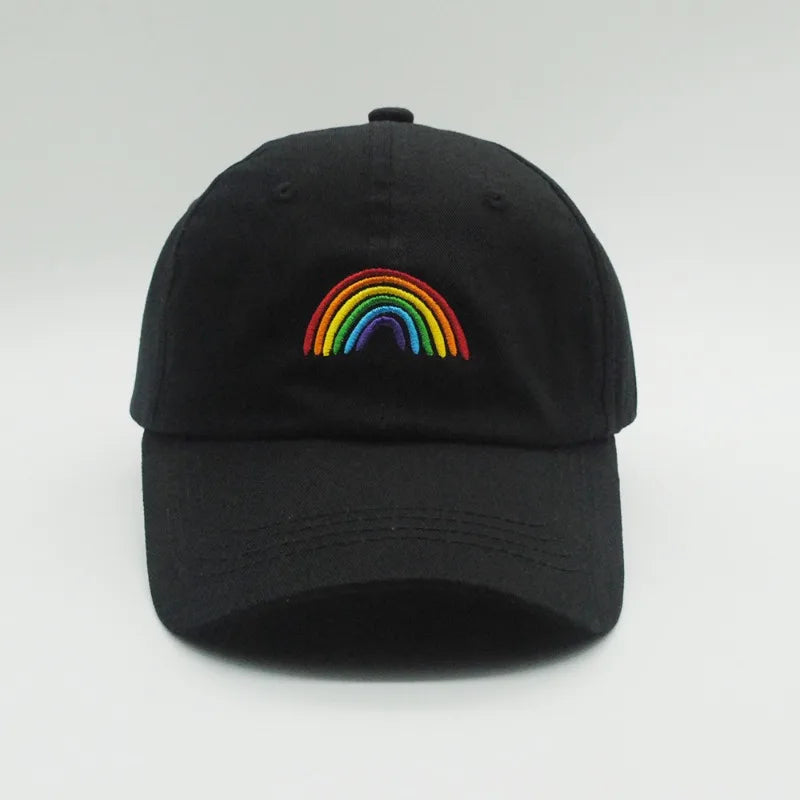 Rainbow Embroidered Baseball Cap Suitable For Both Men And Women