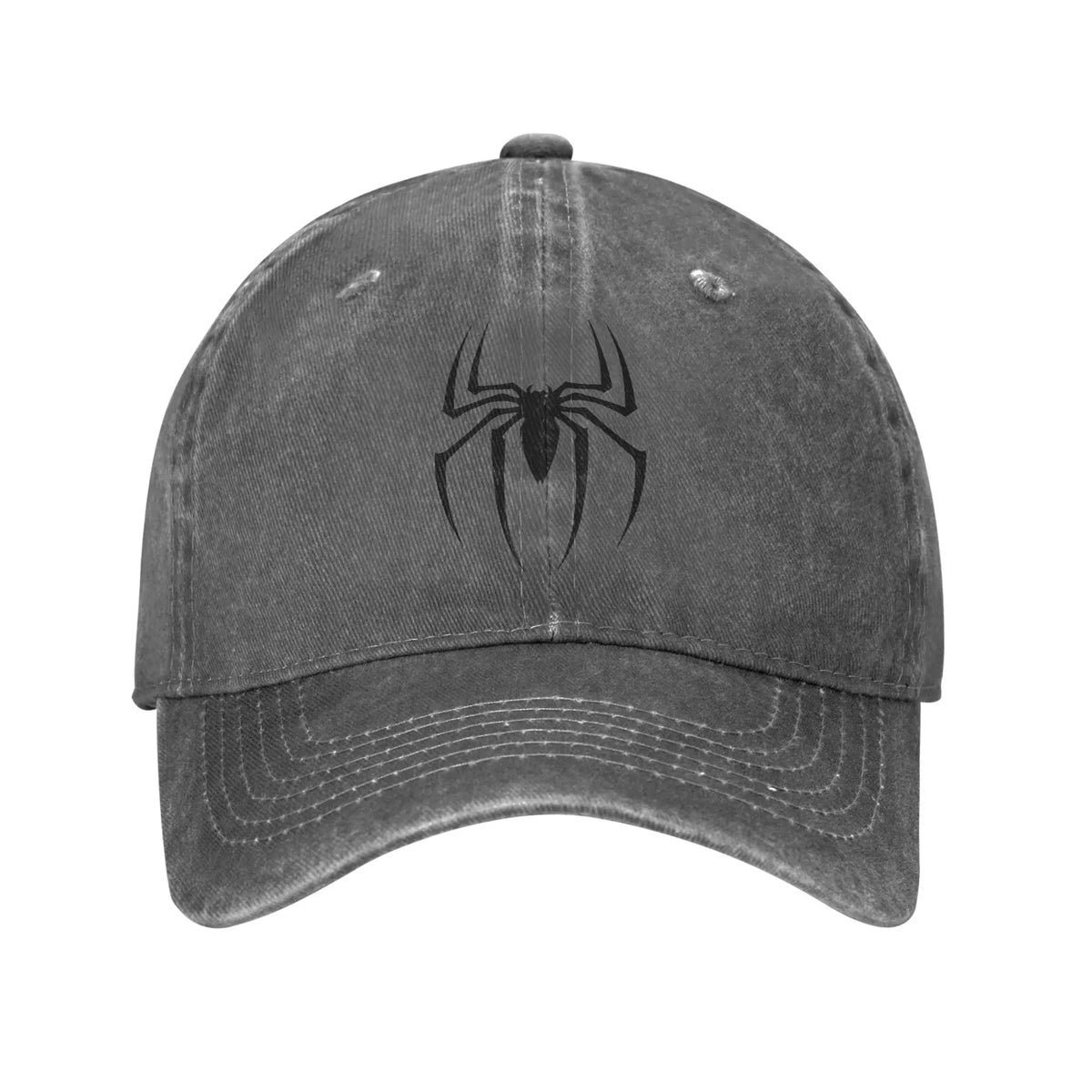 Spider Baseball Caps Casual Distressed Washed