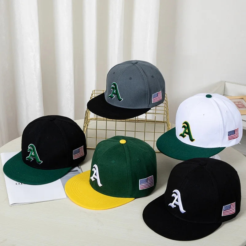 Unisex Gothic Letter American Flag HipHop Hats Outdoor